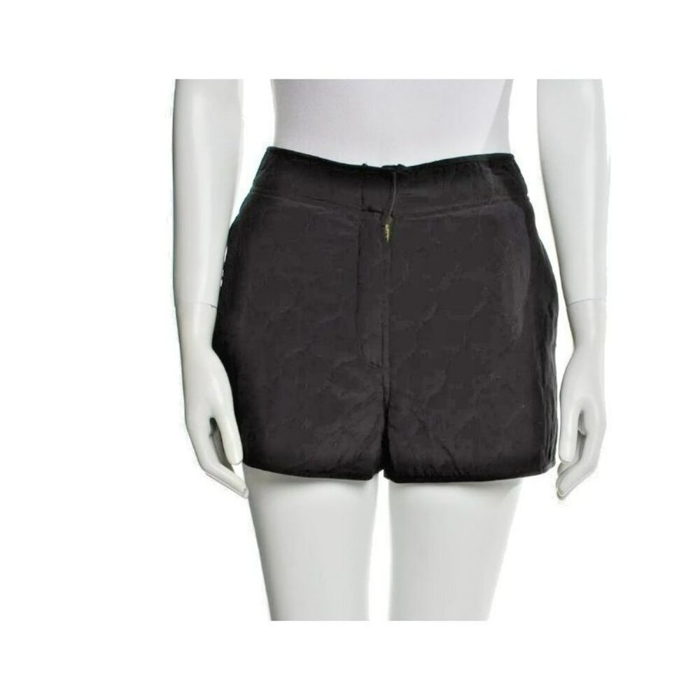 Ulla Johnson Quilted Silk Shorts Size L Black Mid-Rise NWT MSRP $390